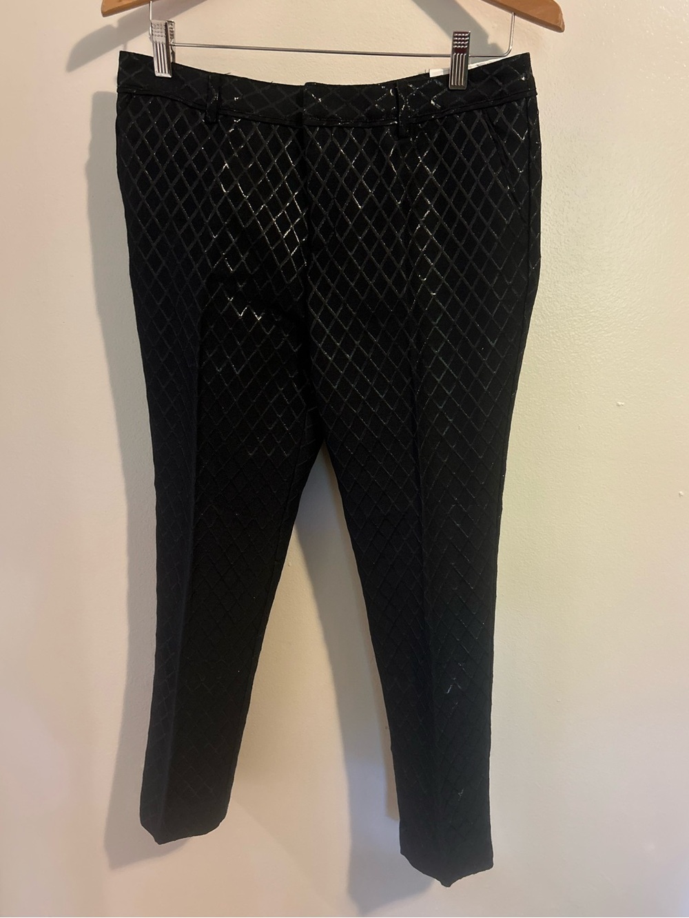 NWT Worthington Women’s Black Diamond Jacqua Cropped Dress Pants Size 6